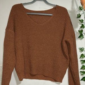 Drop shoulder soft sweater